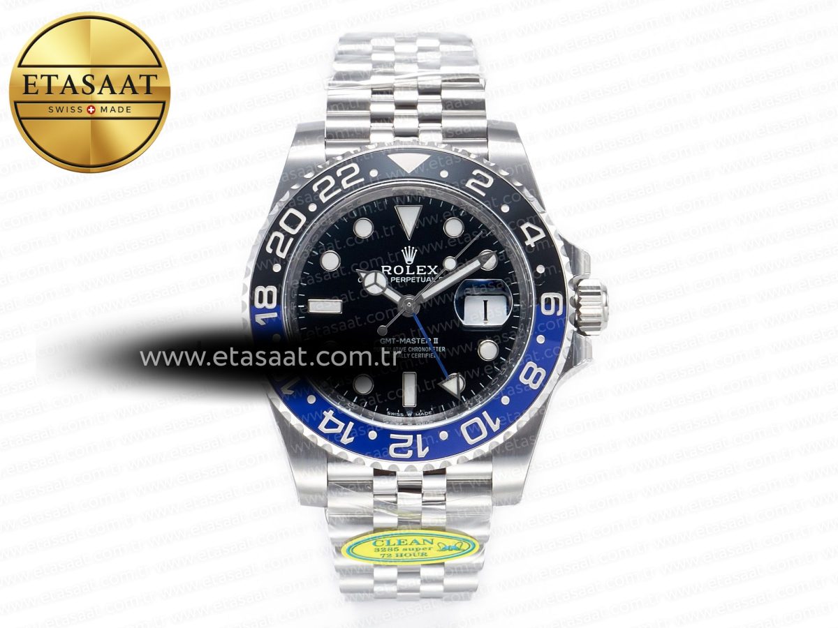 GMT-Master II 126710 BLNR Clean Black/Blue Ceramic 904L Steel Best Edition on Jubilee Bracelet DD3285 - Görsel 3