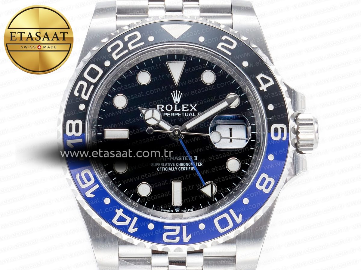 GMT-Master II 126710 BLNR Clean Black/Blue Ceramic 904L Steel Best Edition on Jubilee Bracelet DD3285 - Görsel 4