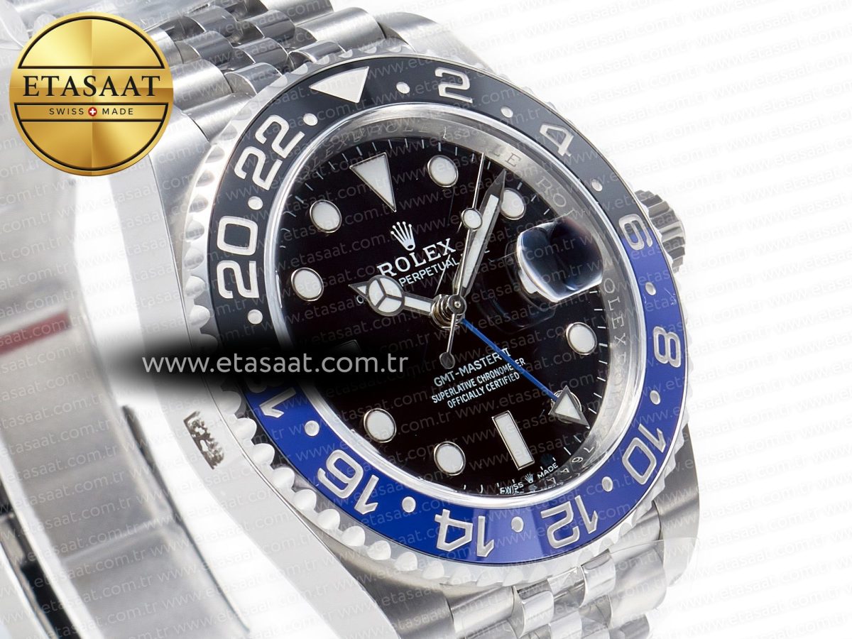 GMT-Master II 126710 BLNR Clean Black/Blue Ceramic 904L Steel Best Edition on Jubilee Bracelet DD3285 - Görsel 5