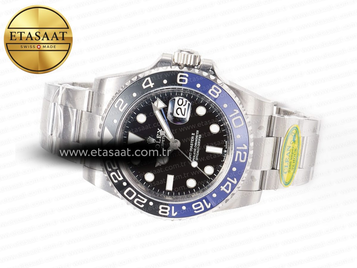 GMT-Master II 126710 BLNR Clean Black/Blue Ceramic 904L Steel Best Edition on Oyster Bracelet DD3285 CHS - Görsel 9