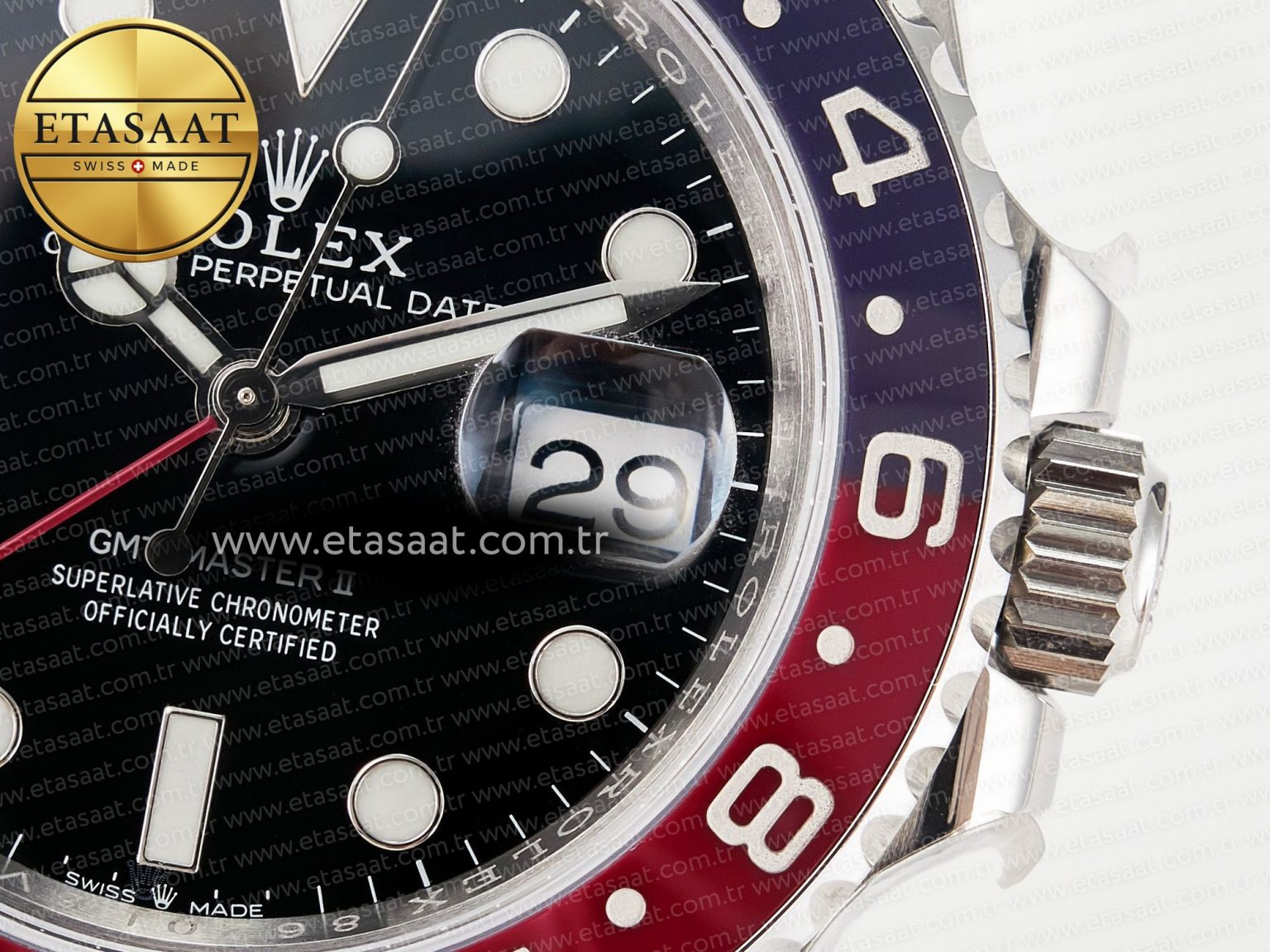 GMT-Master II 126710 BLRO Blue/Red Ceramic 904L ARF 1:1 Best Edition on Jubilee Bracelet SH3285 V3 - Görsel 12