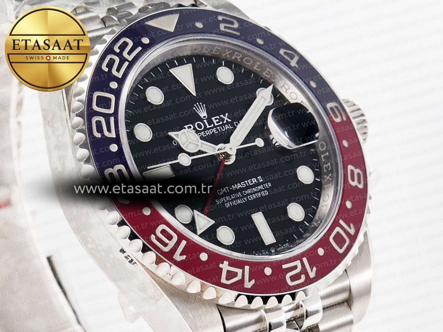 GMT-Master II 126710 BLRO Blue/Red Ceramic 904L ARF 1:1 Best Edition on Jubilee Bracelet SH3285 V3 - Görsel 5