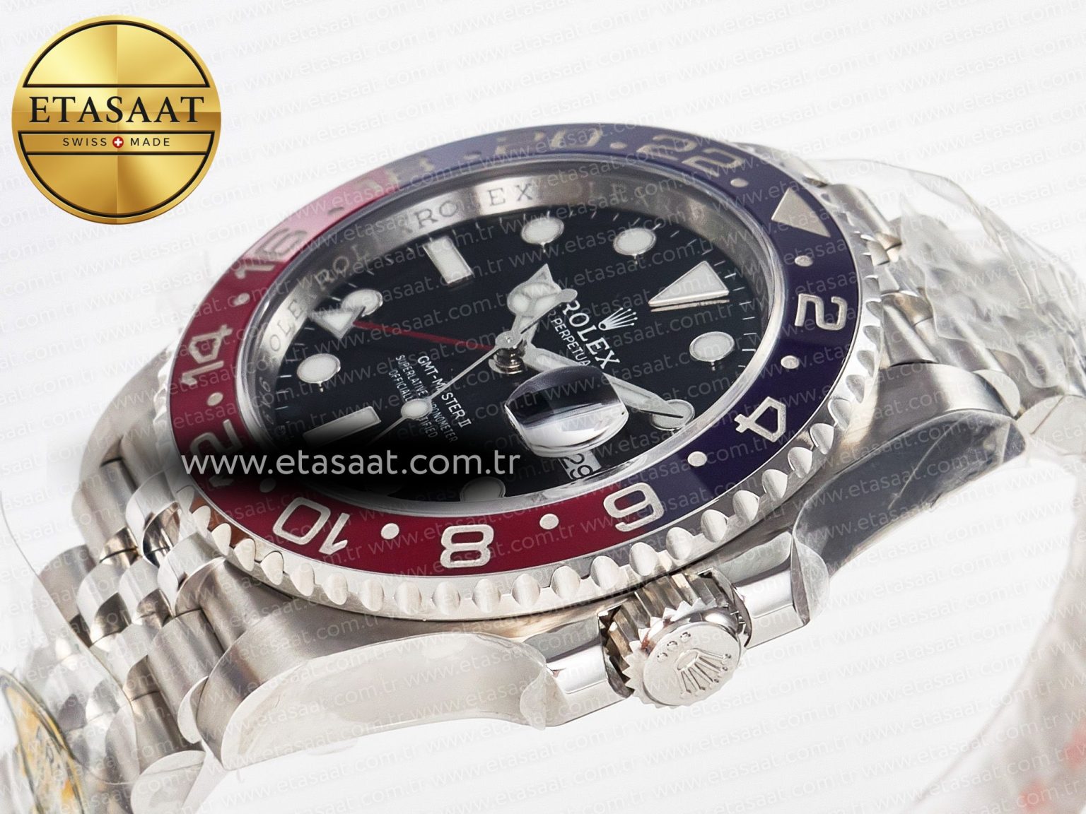 GMT-Master II 126710 BLRO Blue/Red Ceramic 904L ARF 1:1 Best Edition on Jubilee Bracelet SH3285 V3 - Görsel 6