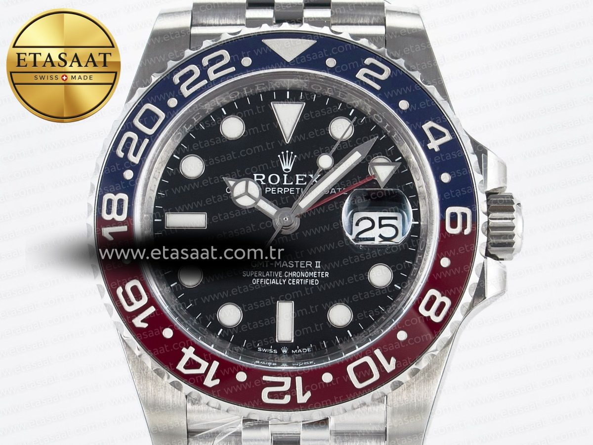 GMT-Master II 126710 BLRO Blue/Red Ceramic Clean Factory Best Edition on Jubilee Bracelet DD3285 CHS V2 - Görsel 4