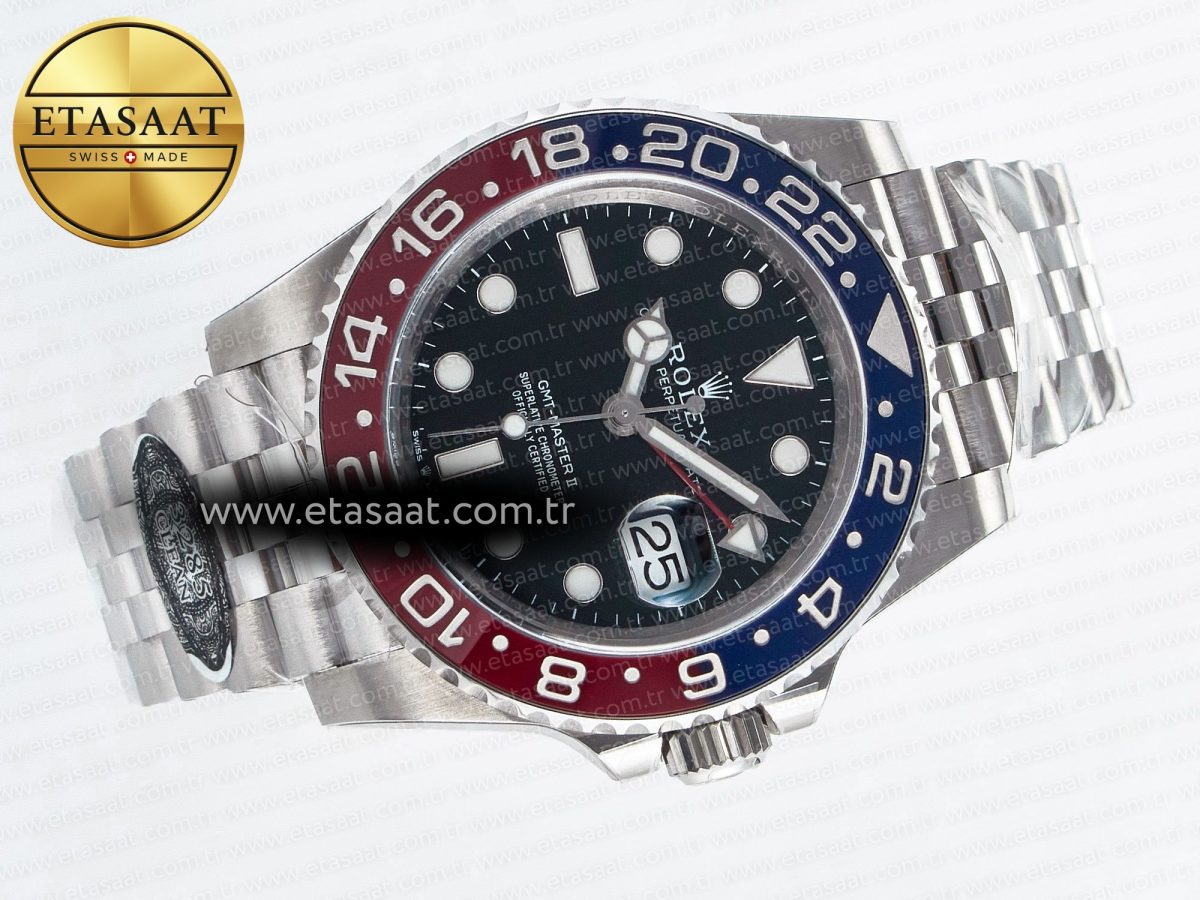 GMT-Master II 126710 BLRO Blue/Red Ceramic Clean Factory Best Edition on Jubilee Bracelet DD3285 CHS V2 - Görsel 8