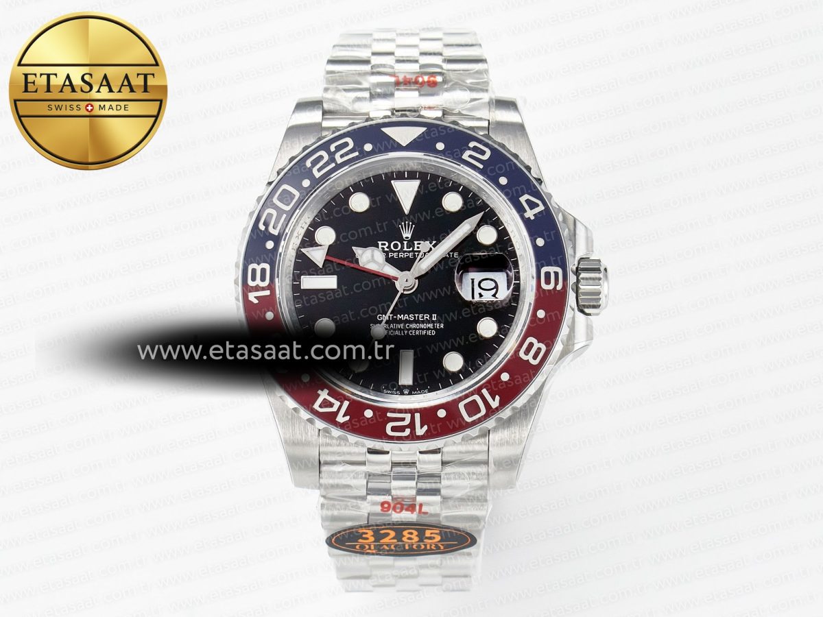 GMT-Master II 126710 BLRO Blue/Red Ceramic QF 1:1 Best Edition on Jubilee Bracelet VR3285 CHS - Görsel 3