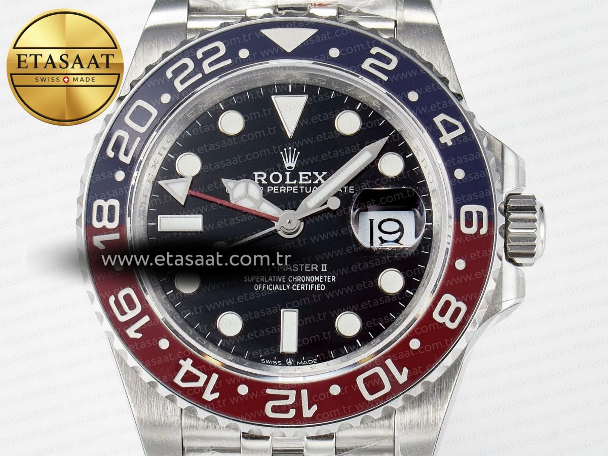 GMT-Master II 126710 BLRO Blue/Red Ceramic QF 1:1 Best Edition on Jubilee Bracelet VR3285 CHS - Görsel 4