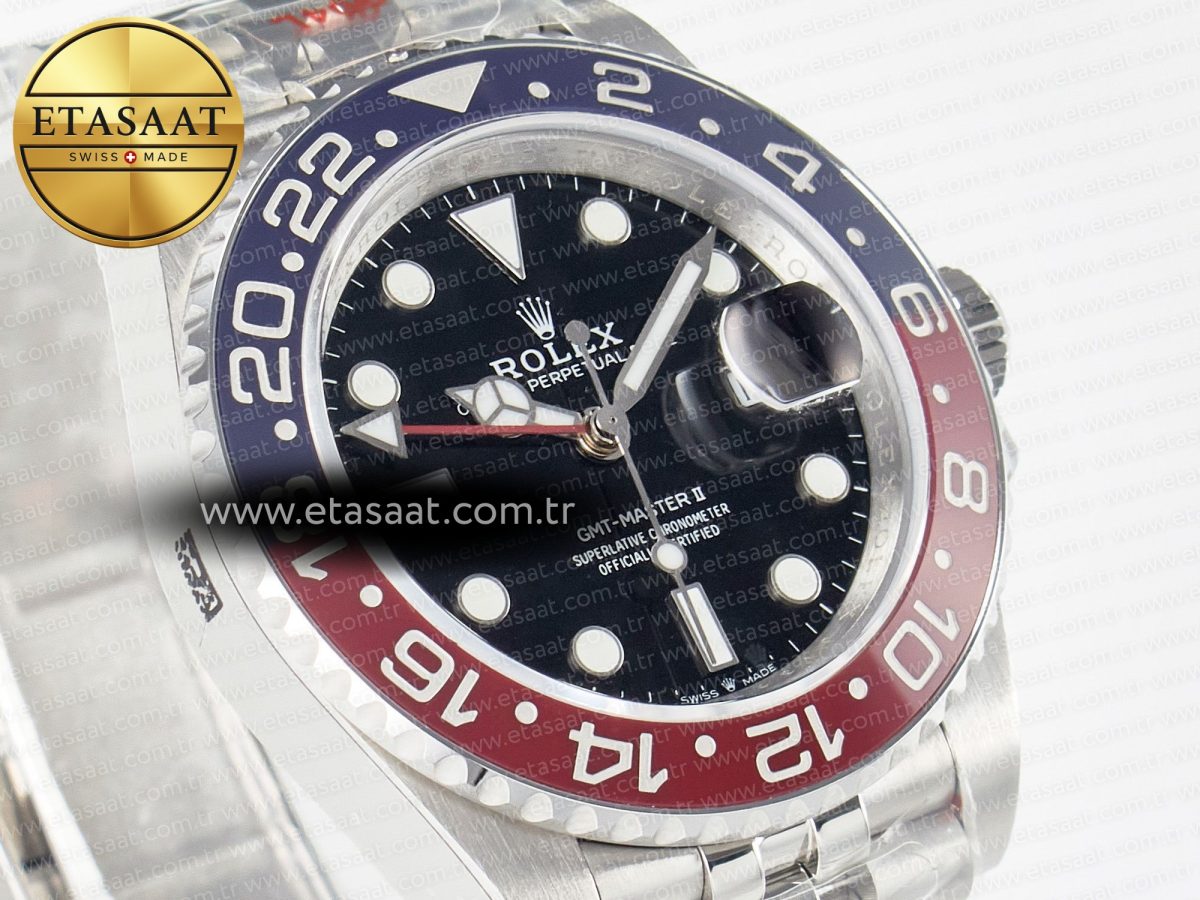 GMT-Master II 126710 BLRO Blue/Red Ceramic QF 1:1 Best Edition on Jubilee Bracelet VR3285 CHS - Görsel 5