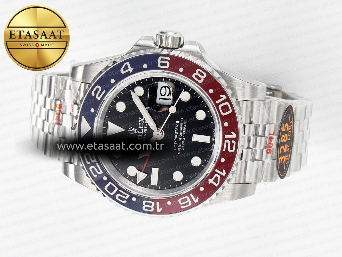 GMT-Master II 126710 BLRO Blue/Red Ceramic QF 1:1 Best Edition on Jubilee Bracelet VR3285 CHS - Görsel 9