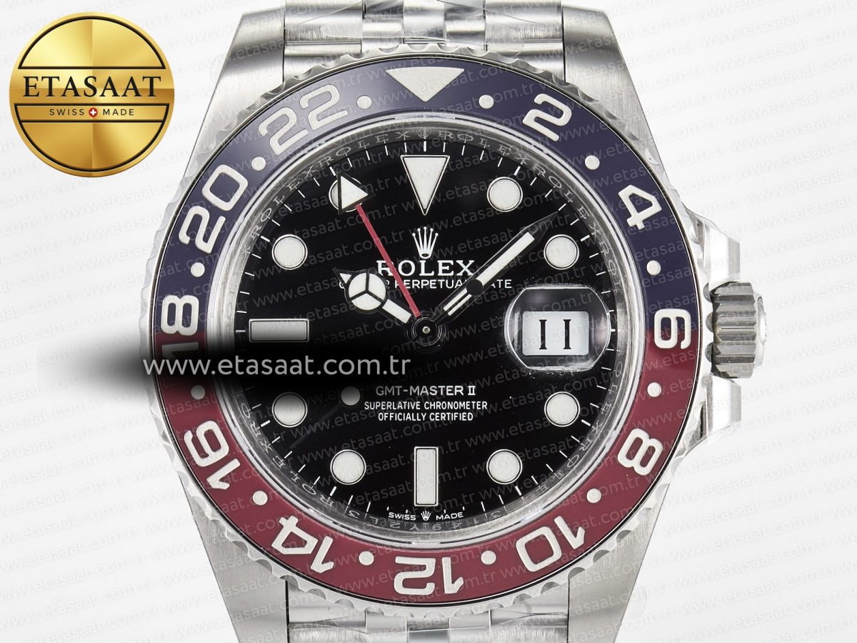 GMT-Master II 126710 BLRO V3 904L SS VSF 1:1 Best Edition Black Dial On Jubilee Bracelet DD3285 CHS - Görsel 4
