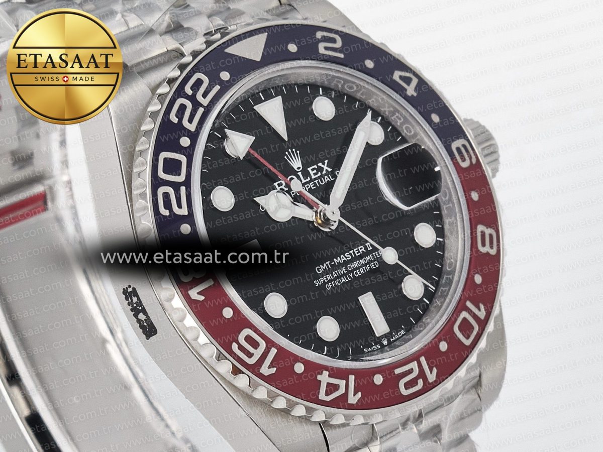 GMT-Master II 126710 BLRO V3 904L SS VSF 1:1 Best Edition Black Dial On Jubilee Bracelet DD3285 CHS - Görsel 5