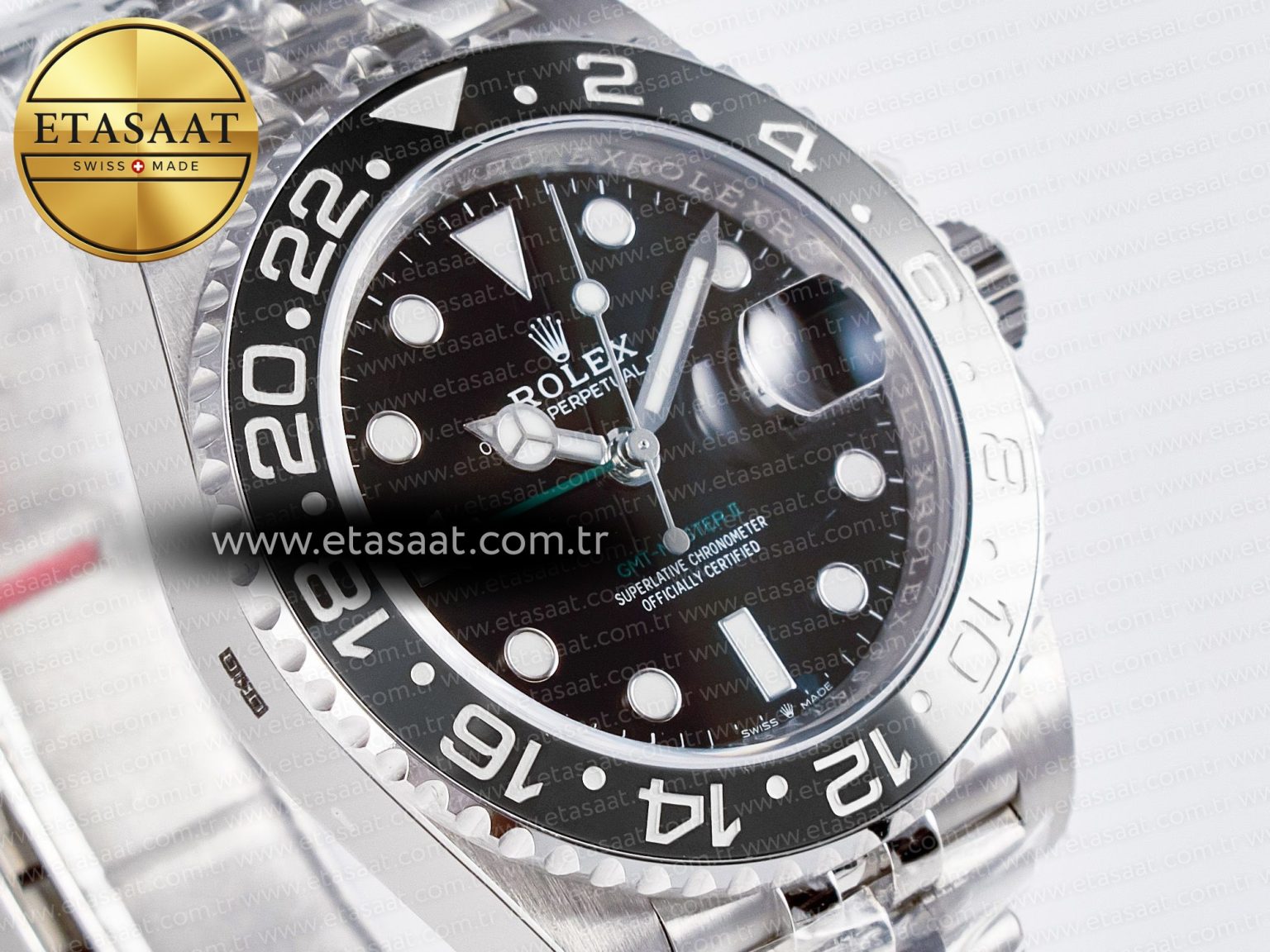 GMT-Master II 126710 GRNR Black/Gray Ceramic 904L Steel ARF 1:1 Best Edition on Jubilee Strap SH3285 - Görsel 5