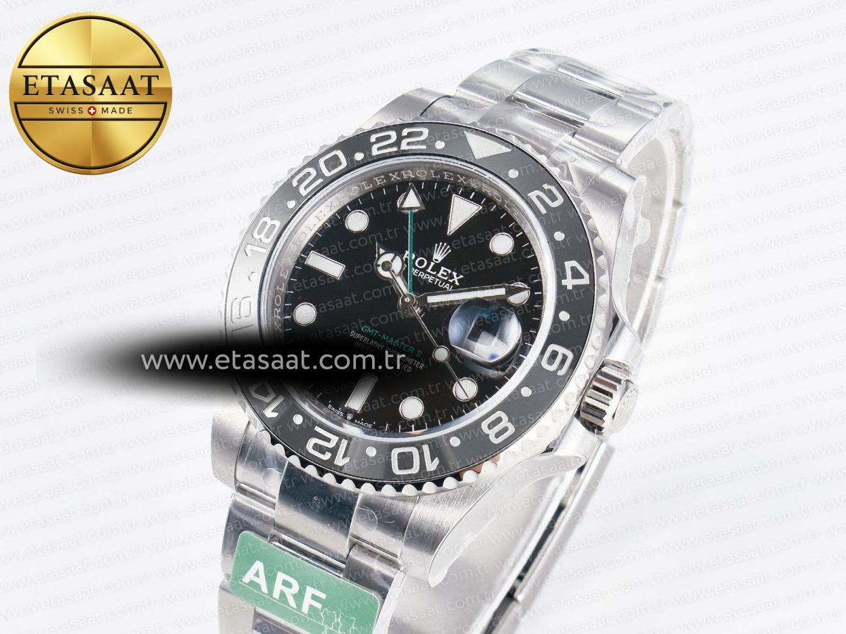 GMT-Master II 126710 GRNR Black/Gray Ceramic 904L Steel ARF 1:1 Best Edition on Oyster Strap SH3285 - Görsel 1