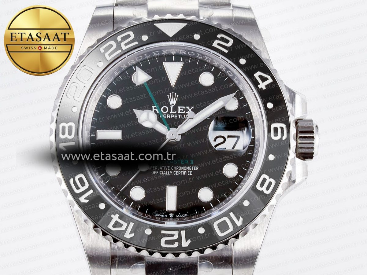 GMT-Master II 126710 GRNR Black/Gray Ceramic 904L Steel ARF 1:1 Best Edition on Oyster Strap SH3285 - Görsel 4