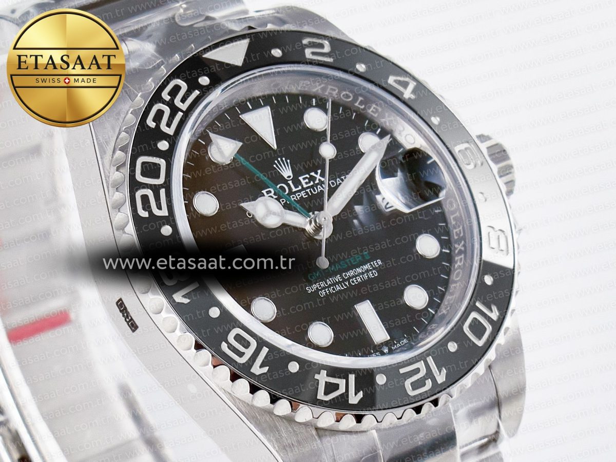 GMT-Master II 126710 GRNR Black/Gray Ceramic 904L Steel ARF 1:1 Best Edition on Oyster Strap SH3285 - Görsel 5