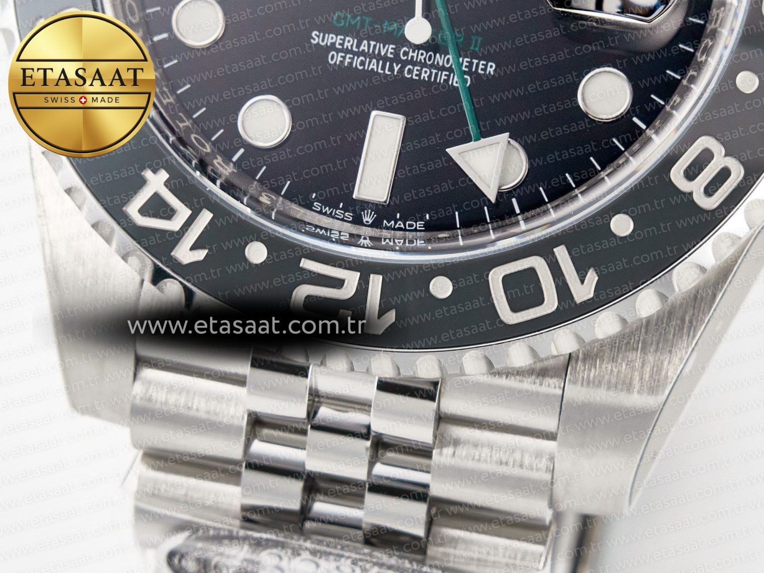 GMT-Master II 126710 GRNR Black/Gray Ceramic 904L Steel Clean 1:1 Best Edition on Jubilee Strap DD3285 - Görsel 13