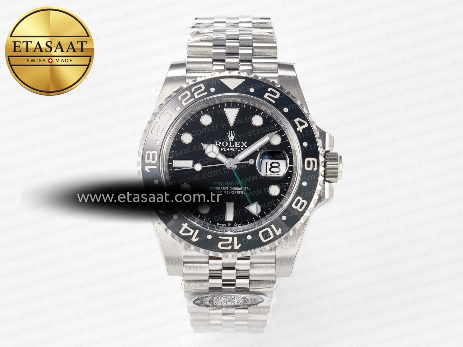 GMT-Master II 126710 GRNR Black/Gray Ceramic 904L Steel Clean 1:1 Best Edition on Jubilee Strap DD3285 - Görsel 3