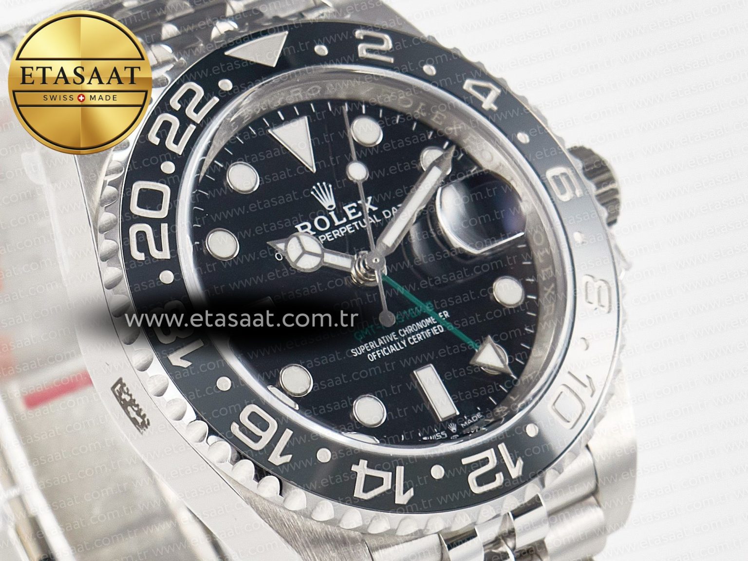 GMT-Master II 126710 GRNR Black/Gray Ceramic 904L Steel Clean 1:1 Best Edition on Jubilee Strap DD3285 - Görsel 5