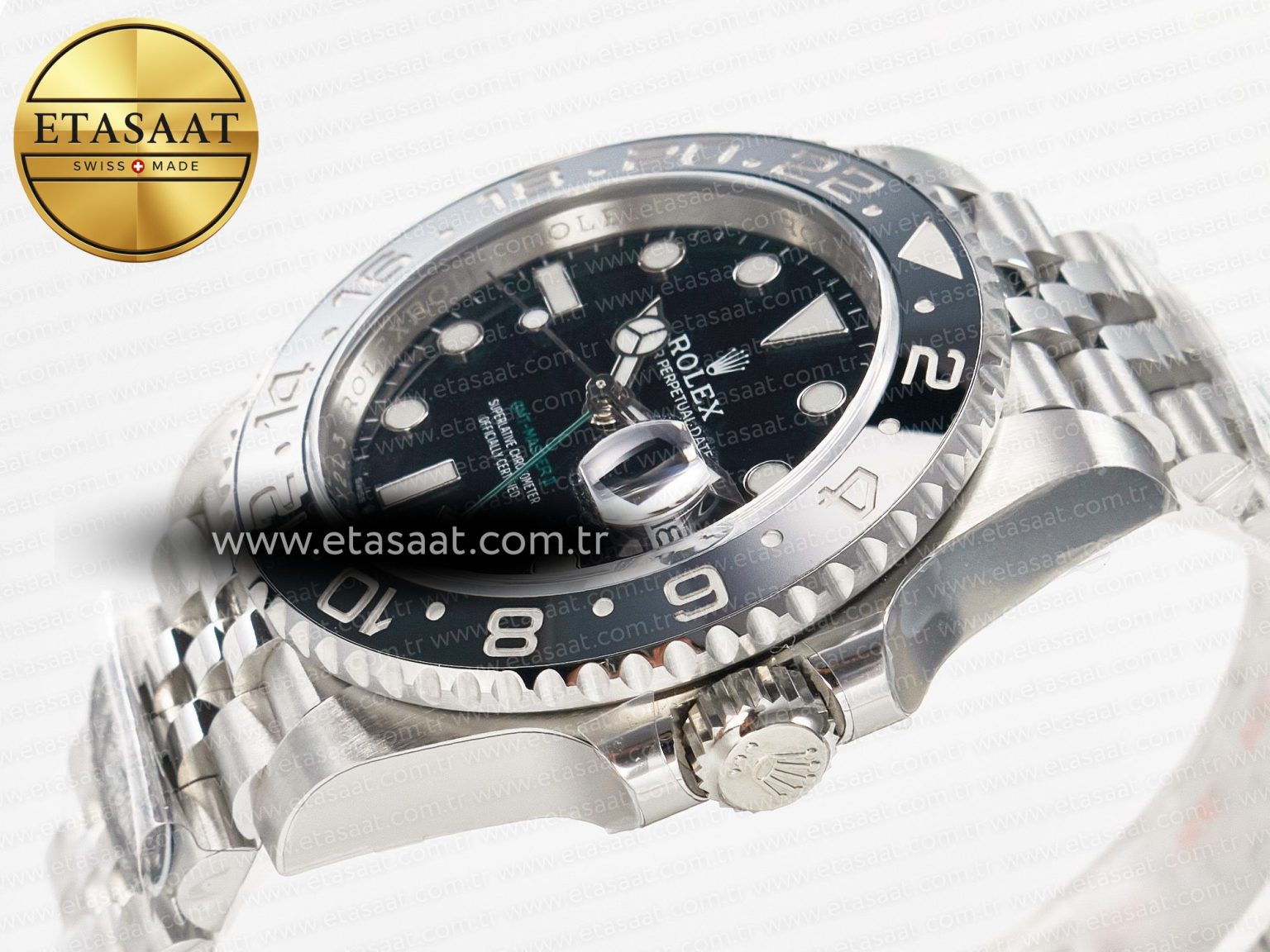 GMT-Master II 126710 GRNR Black/Gray Ceramic 904L Steel Clean 1:1 Best Edition on Jubilee Strap DD3285 - Görsel 6