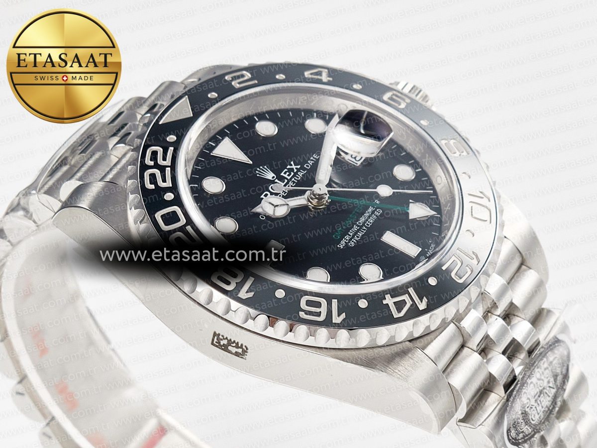 GMT-Master II 126710 GRNR Black/Gray Ceramic 904L Steel Clean 1:1 Best Edition on Jubilee Strap DD3285 - Görsel 7