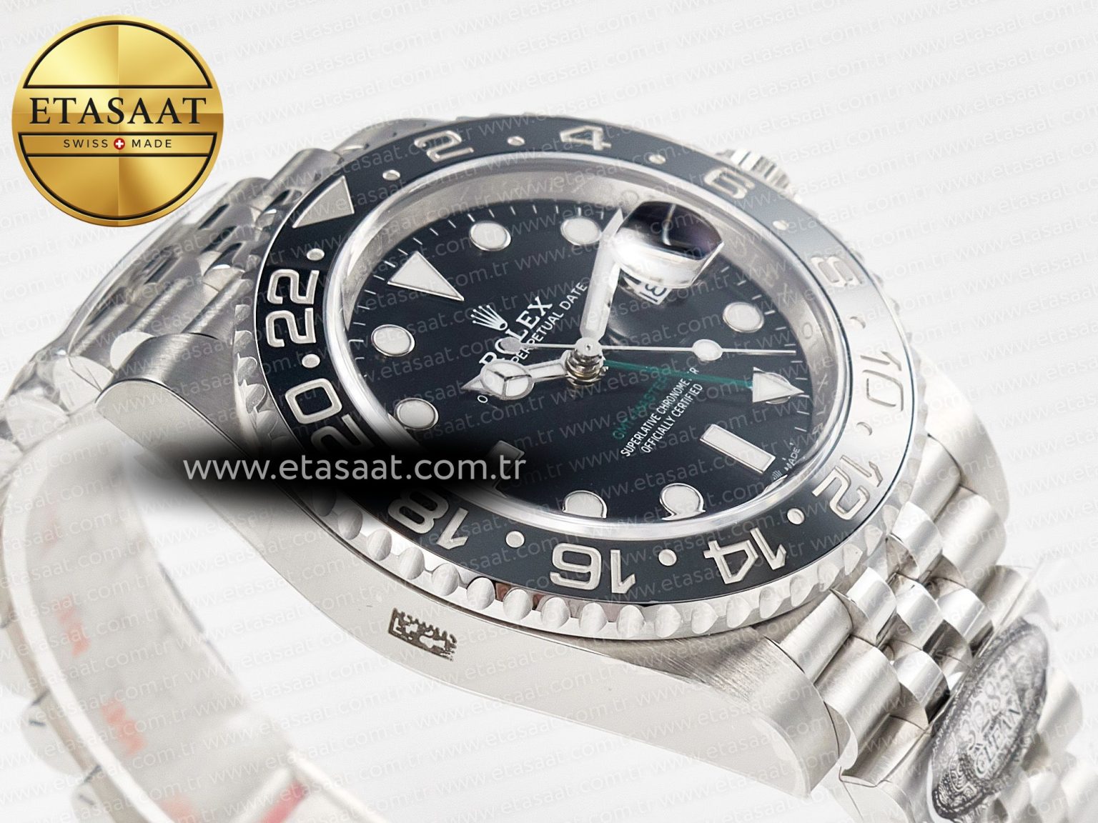 GMT-Master II 126710 GRNR Black/Gray Ceramic 904L Steel Clean 1:1 Best Edition on Jubilee Strap DD3285 - Görsel 7