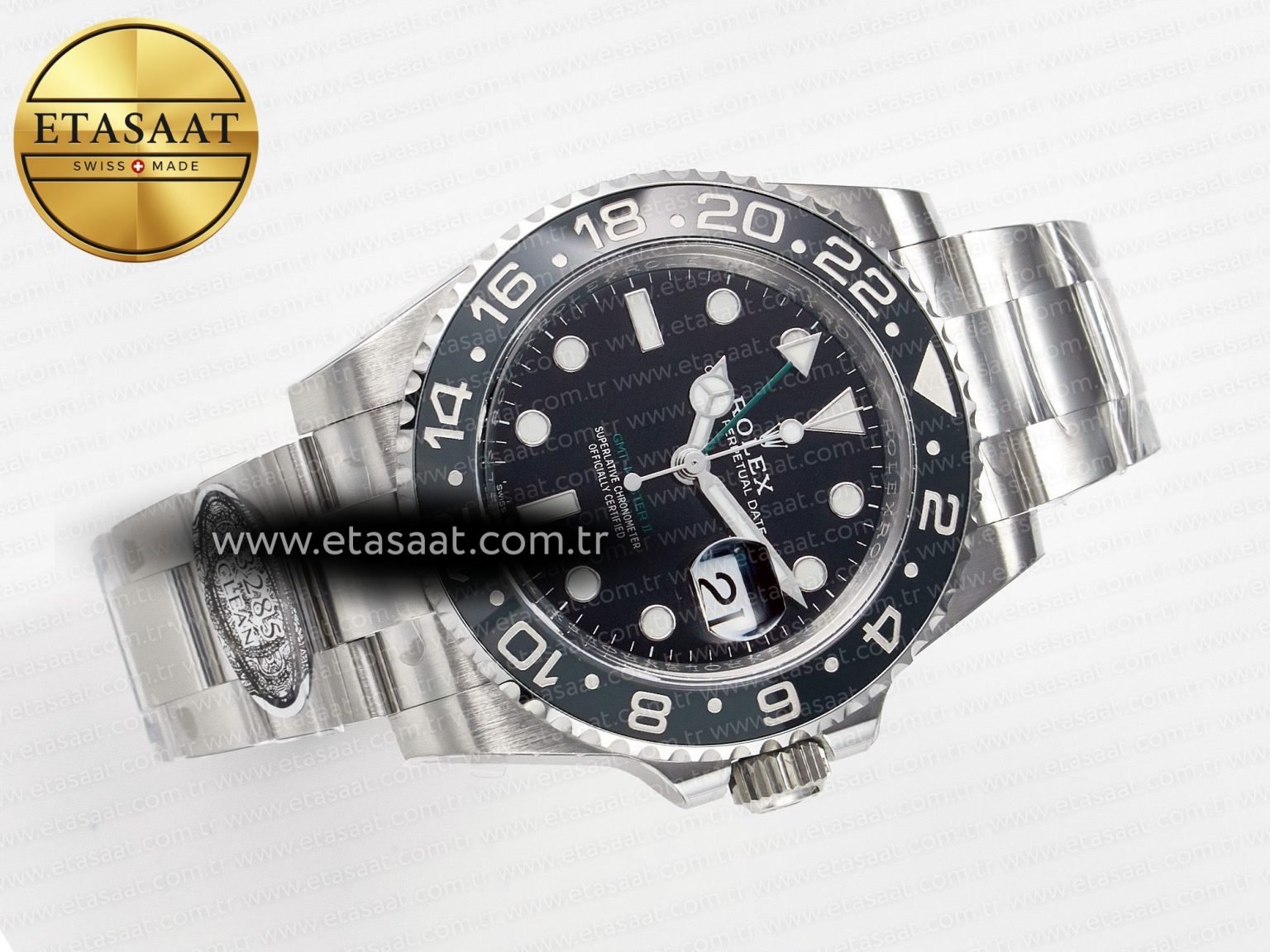 GMT-Master II 126710 GRNR Black/Gray Ceramic 904L Steel Clean 1:1 Best Edition on Oyster Strap DD3285 - Görsel 8