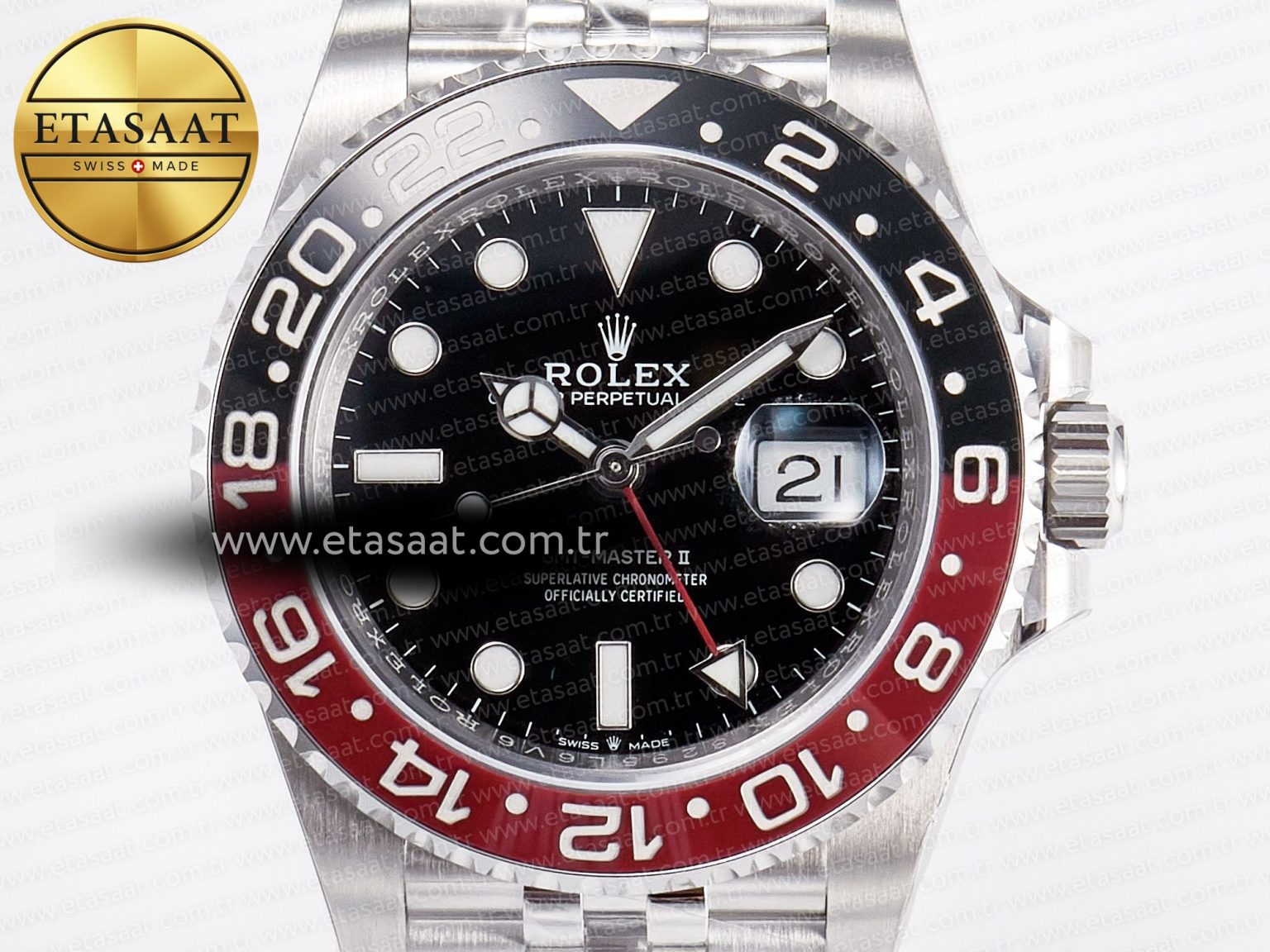 GMT-Master II 126710 LNRO Black/Red Ceramic 904L ARF 1:1 Best Edition on Jubilee Bracelet SH3285 CHS V3 - Görsel 3
