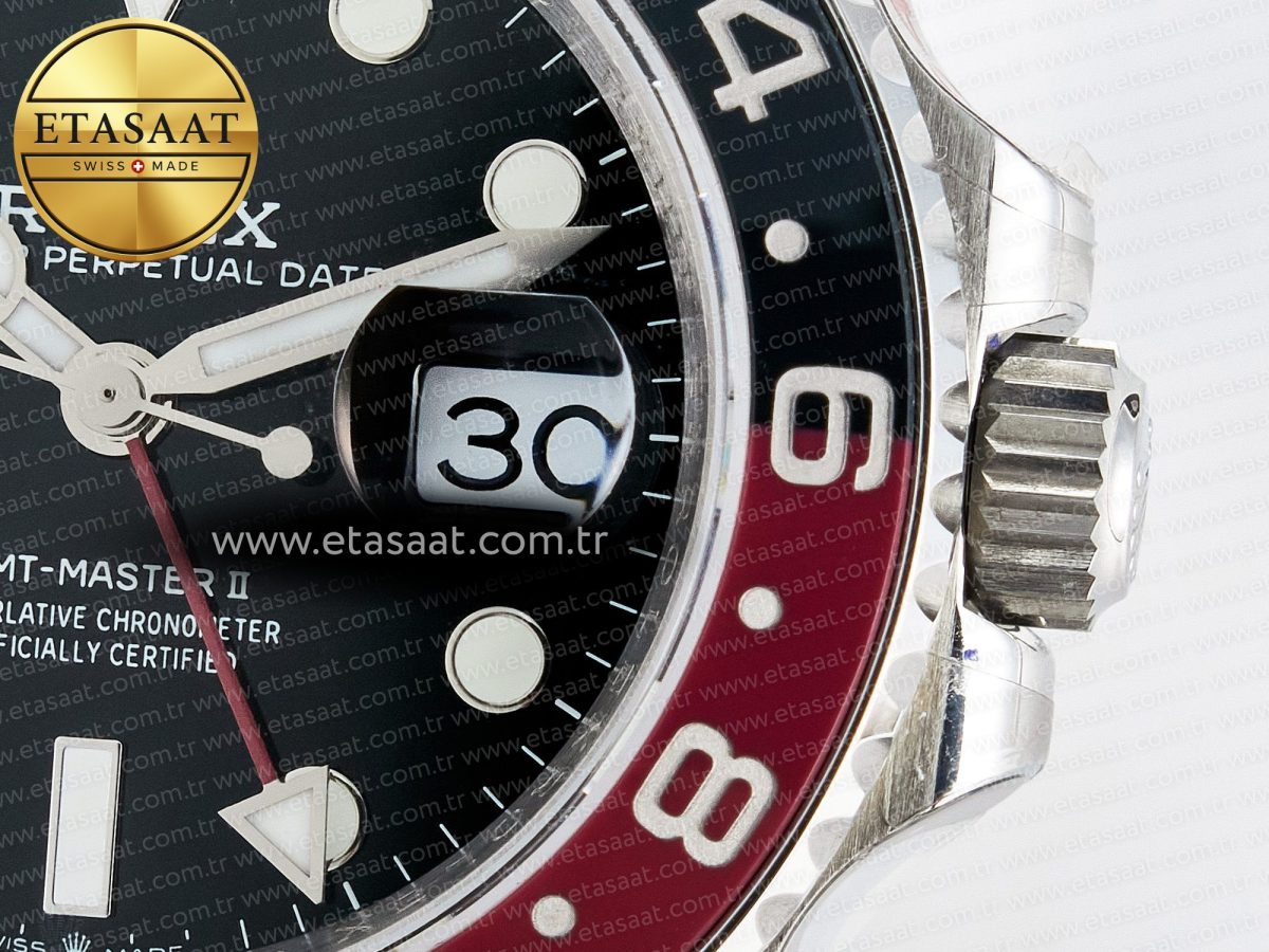 GMT-Master II 126710 LNRO Black/Red Ceramic GMF 1:1 Best Edition on Black Dial on SS Jubilee Bracelet Super Clone VR3285 CHS (Gain Weight) - Görsel 11