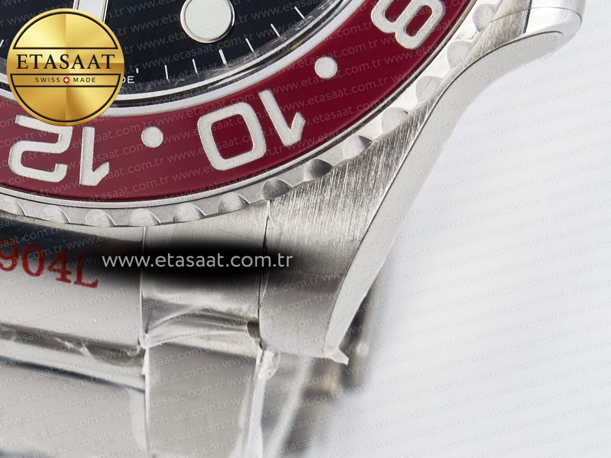 GMT-Master II 126710 LNRO Black/Red Ceramic GMF 1:1 Best Edition on Black Dial on SS Oyster Bracelet Super Clone VR3285 CHS (Gain Weight) - Görsel 13