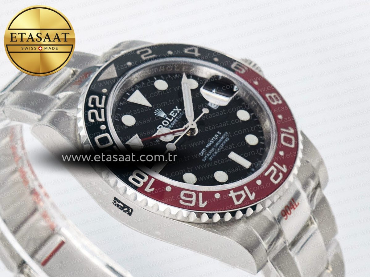 GMT-Master II 126710 LNRO Black/Red Ceramic GMF 1:1 Best Edition on Black Dial on SS Oyster Bracelet Super Clone VR3285 CHS (Gain Weight) - Görsel 7