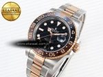 GMT MASTER II 126711 CHNR 904L SS APF 1:1 BEST EDITION ON SS/RG BRACELET VR3285 CHS
