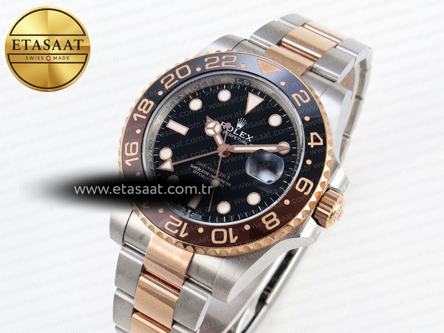 GMT MASTER II 126711 CHNR 904L SS APF 1:1 BEST EDITION ON SS/RG BRACELET VR3285 CHS - Görsel 2