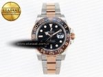 GMT MASTER II 126711 CHNR 904L SS APF 1:1 BEST EDITION ON SS/RG BRACELET VR3285 CHS - Görsel 3