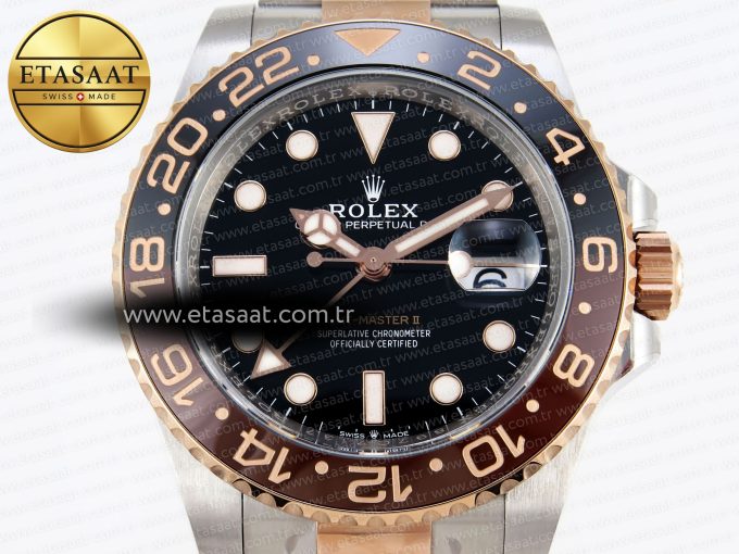 GMT MASTER II 126711 CHNR 904L SS APF 1:1 BEST EDITION ON SS/RG BRACELET VR3285 CHS - Görsel 4