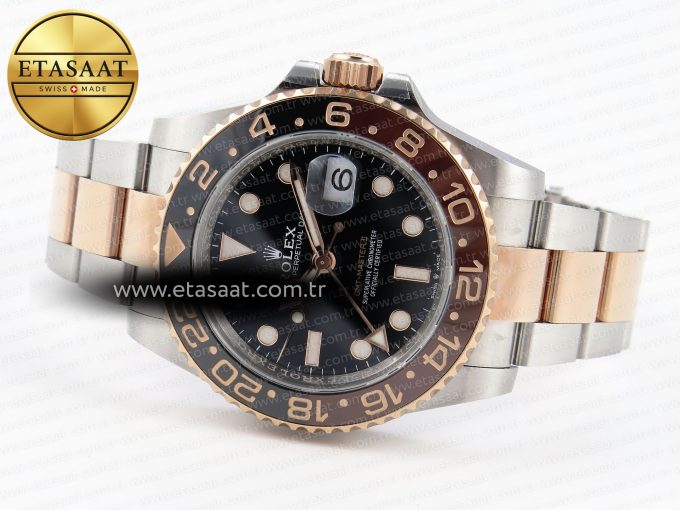 GMT MASTER II 126711 CHNR 904L SS APF 1:1 BEST EDITION ON SS/RG BRACELET VR3285 CHS - Görsel 6