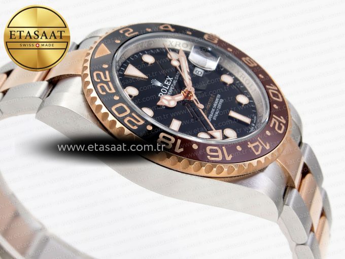 GMT MASTER II 126711 CHNR 904L SS APF 1:1 BEST EDITION ON SS/RG BRACELET VR3285 CHS - Görsel 8