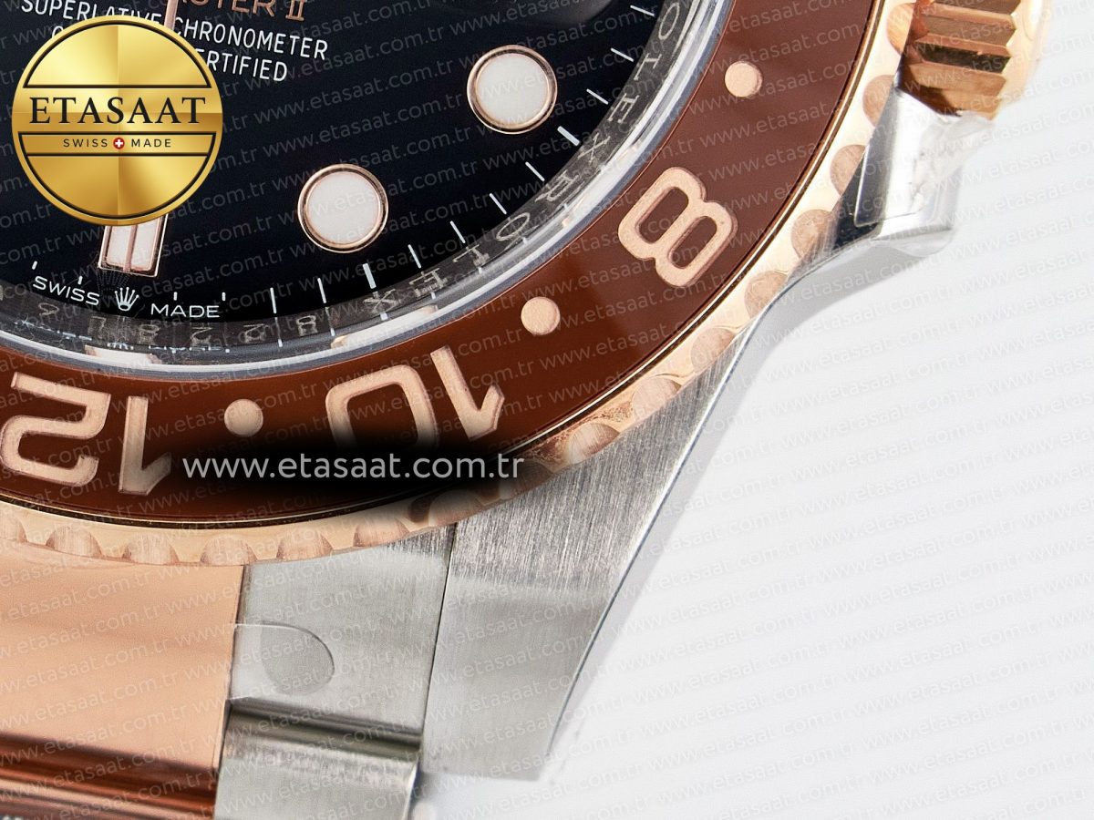 GMT-Master II 126711 CHNR Black/Brown Ceramic Clean 1:1 Best Edition on SS/RG Bracelet DD3285 - Görsel 13