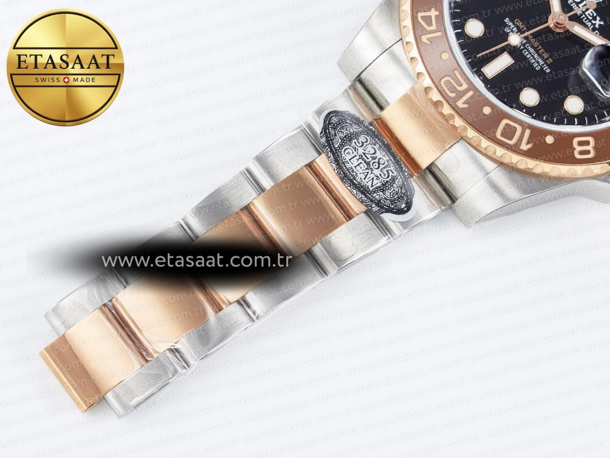 GMT-Master II 126711 CHNR Black/Brown Ceramic Clean 1:1 Best Edition on SS/RG Bracelet DD3285 - Görsel 26