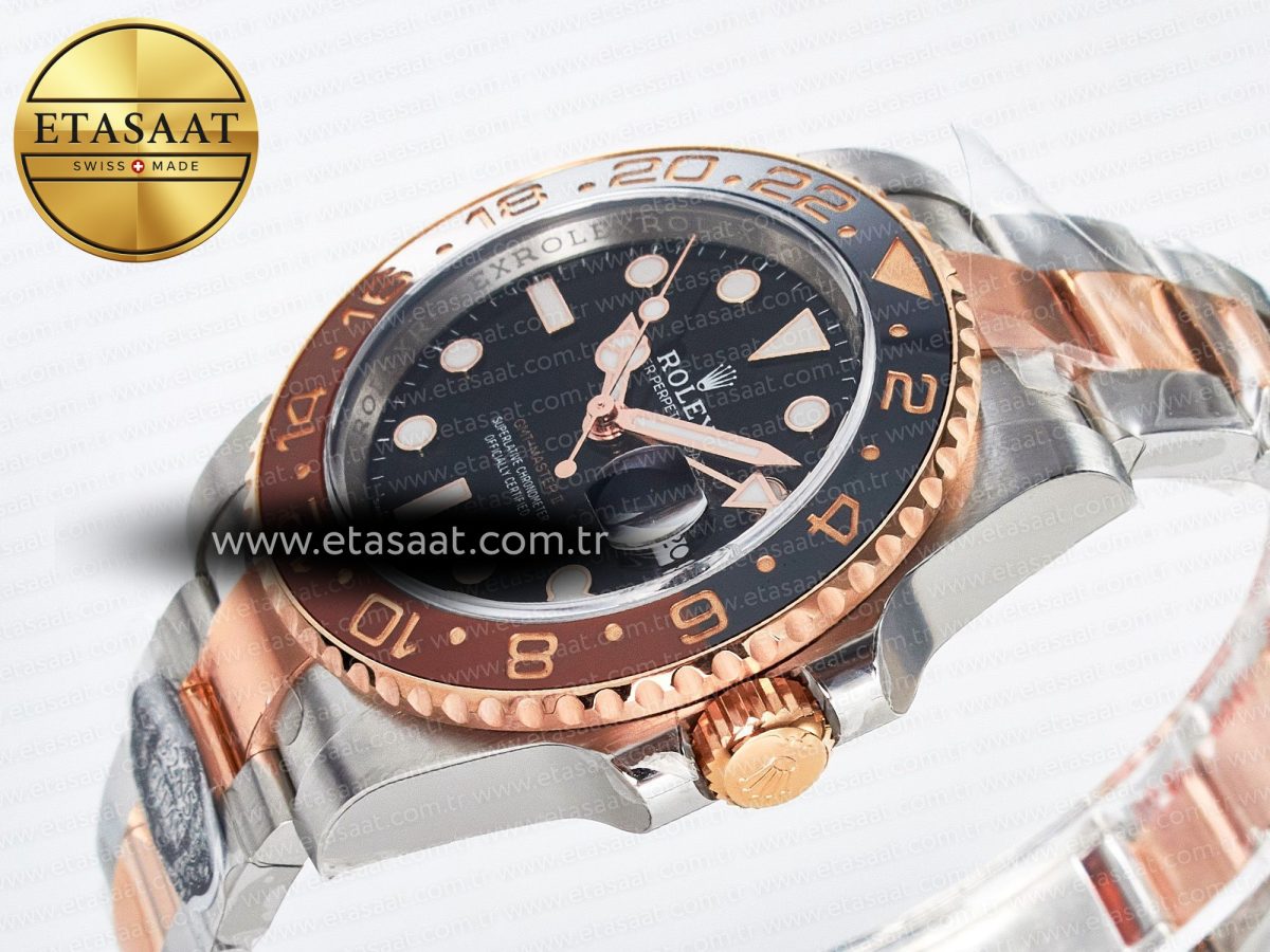 GMT-Master II 126711 CHNR Black/Brown Ceramic Clean 1:1 Best Edition on SS/RG Bracelet DD3285 - Görsel 6