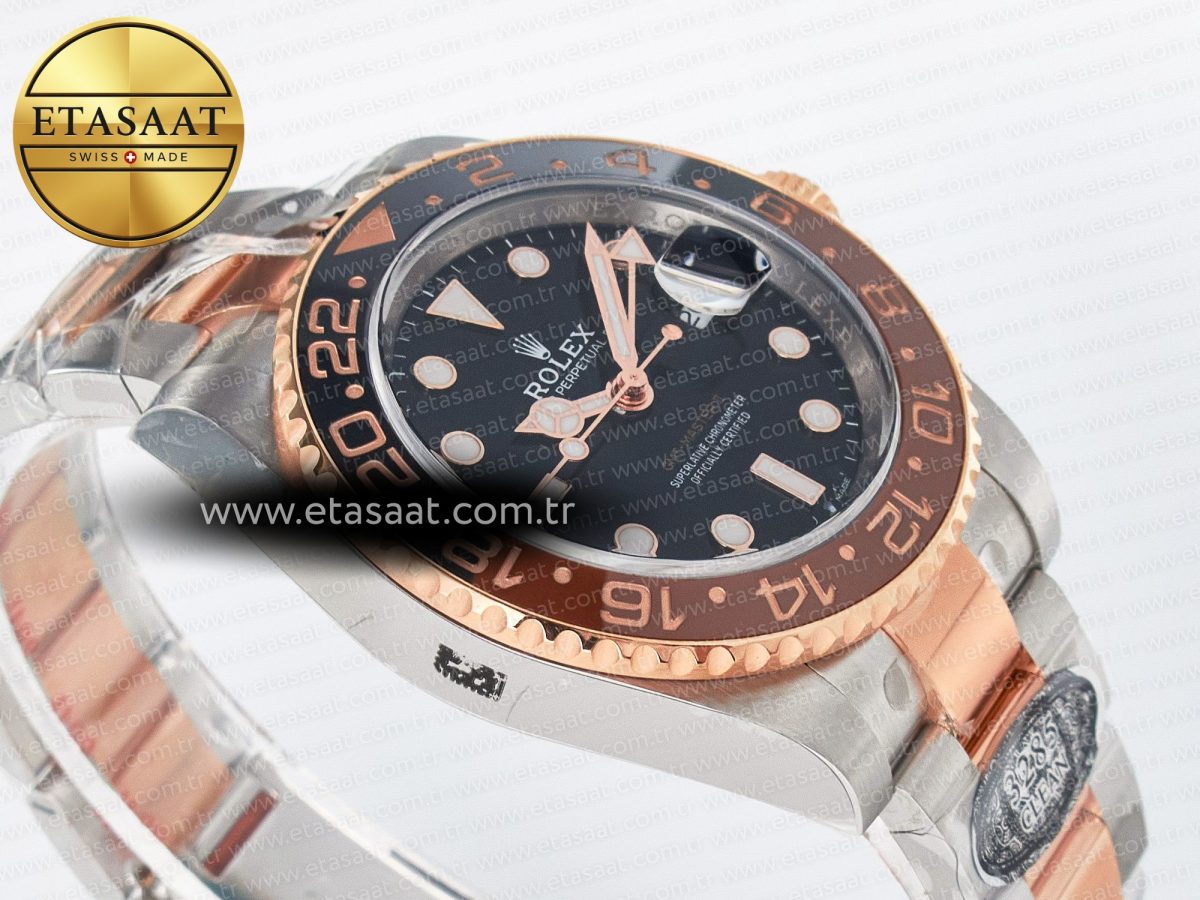 GMT-Master II 126711 CHNR Black/Brown Ceramic Clean 1:1 Best Edition on SS/RG Bracelet DD3285 - Görsel 7