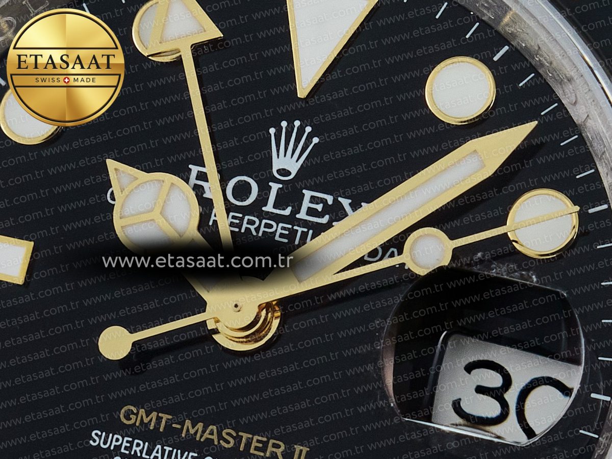 GMT-Master II 126713 GRNR GMF 1:1 Best Edition on Black Dial on SS/YG Jubilee Bracelet Super Clone VR3285 CHS (Gain Weight) - Görsel 10