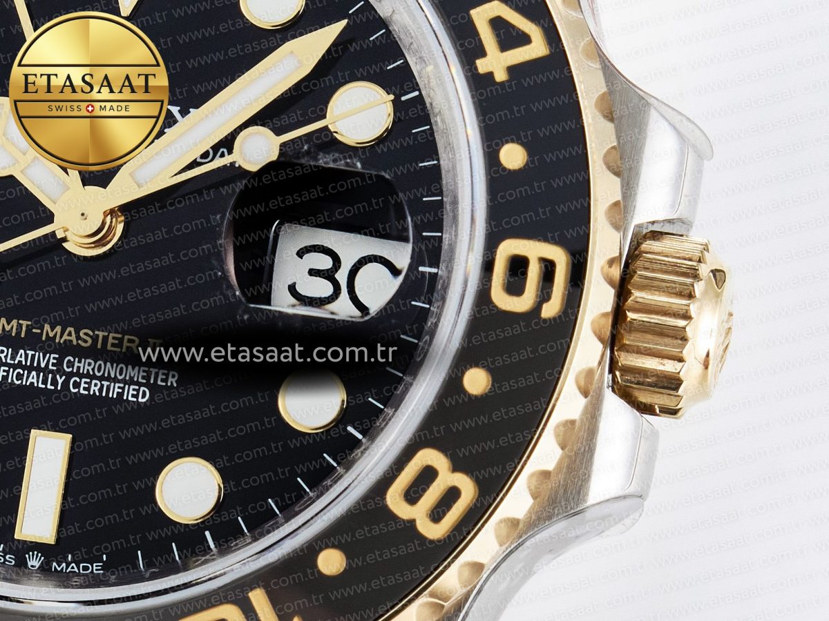 GMT-Master II 126713 GRNR GMF 1:1 Best Edition on Black Dial on SS/YG Jubilee Bracelet Super Clone VR3285 CHS (Gain Weight) - Görsel 11
