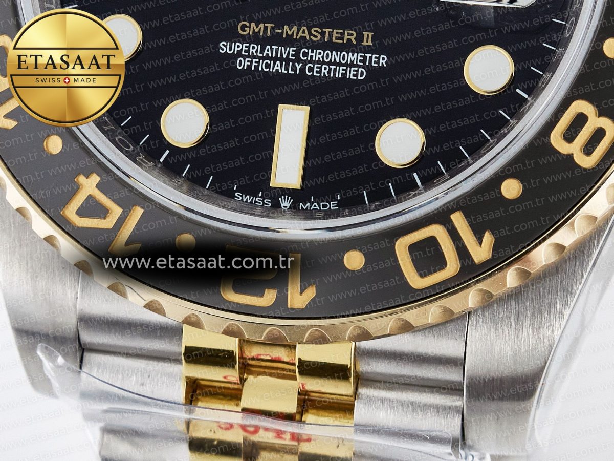GMT-Master II 126713 GRNR GMF 1:1 Best Edition on Black Dial on SS/YG Jubilee Bracelet Super Clone VR3285 CHS (Gain Weight) - Görsel 12