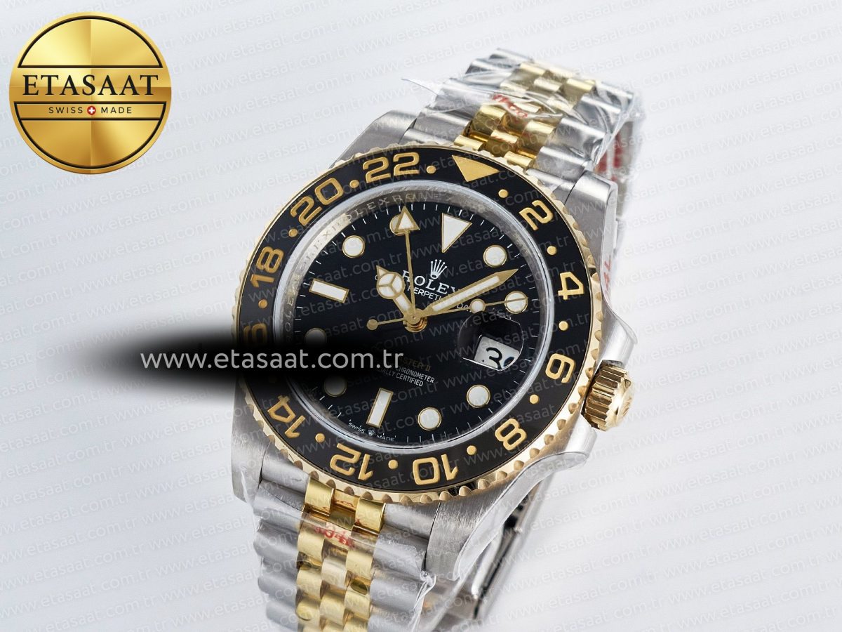 GMT-Master II 126713 GRNR GMF 1:1 Best Edition on Black Dial on SS/YG Jubilee Bracelet Super Clone VR3285 CHS (Gain Weight) - Görsel 2