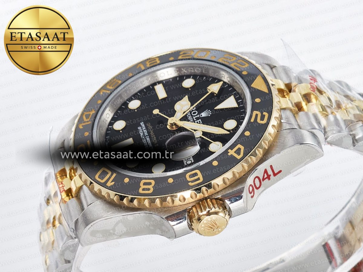GMT-Master II 126713 GRNR GMF 1:1 Best Edition on Black Dial on SS/YG Jubilee Bracelet Super Clone VR3285 CHS (Gain Weight) - Görsel 6