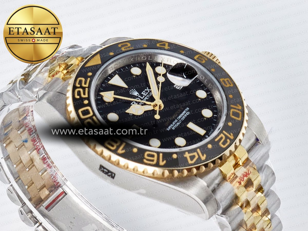 GMT-Master II 126713 GRNR GMF 1:1 Best Edition on Black Dial on SS/YG Jubilee Bracelet Super Clone VR3285 CHS (Gain Weight) - Görsel 7