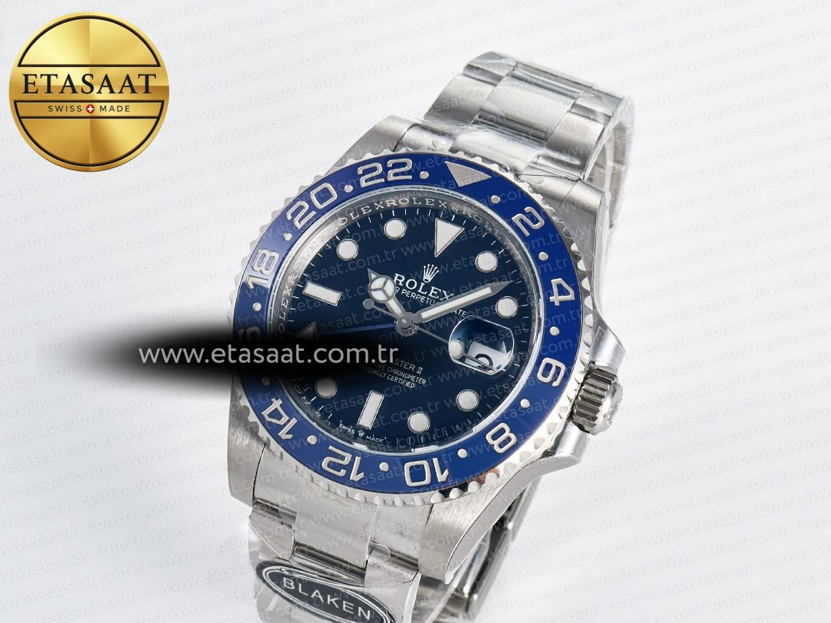GMT-Master II 126716 BLAKEN 904L 1:1 Best Edition Blue Dial on SS Bracelet SH3285 - Görsel 1