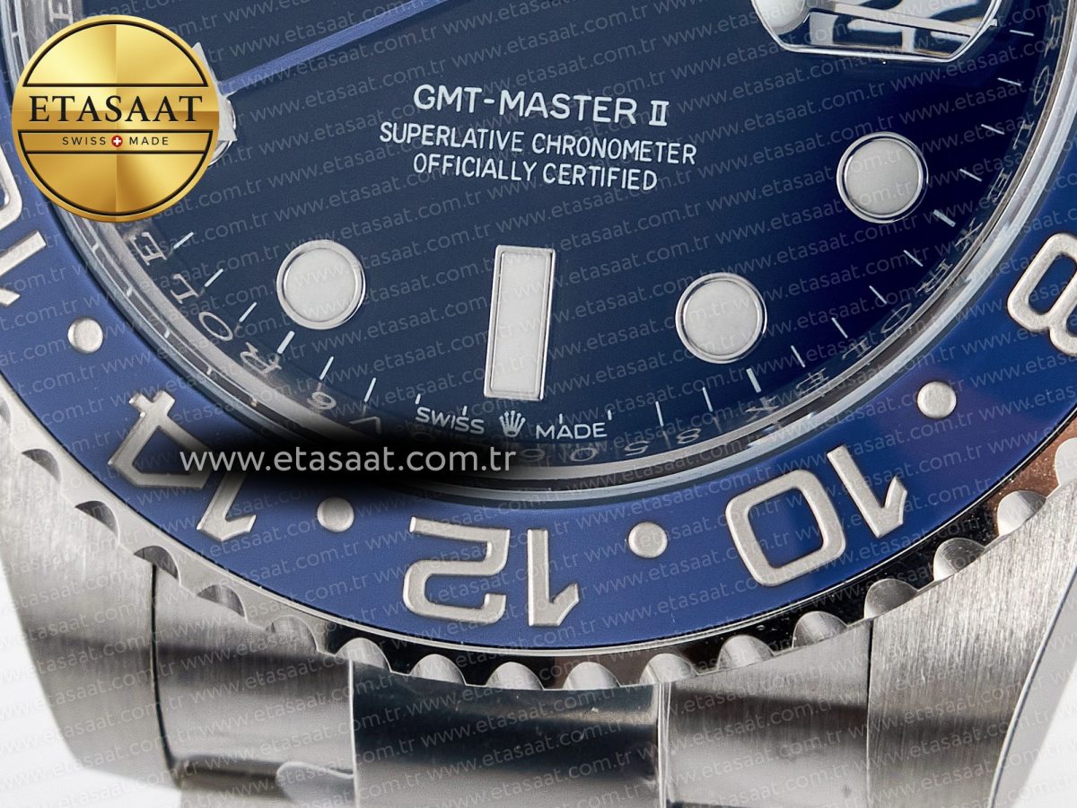 GMT-Master II 126716 BLAKEN 904L 1:1 Best Edition Blue Dial on SS Bracelet SH3285 - Görsel 12