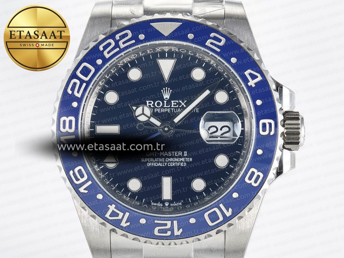 GMT-Master II 126716 BLAKEN 904L 1:1 Best Edition Blue Dial on SS Bracelet SH3285 - Görsel 4