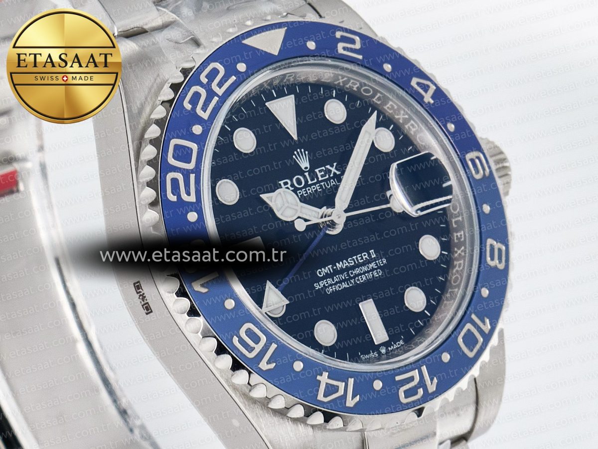 GMT-Master II 126716 BLAKEN 904L 1:1 Best Edition Blue Dial on SS Bracelet SH3285 - Görsel 5